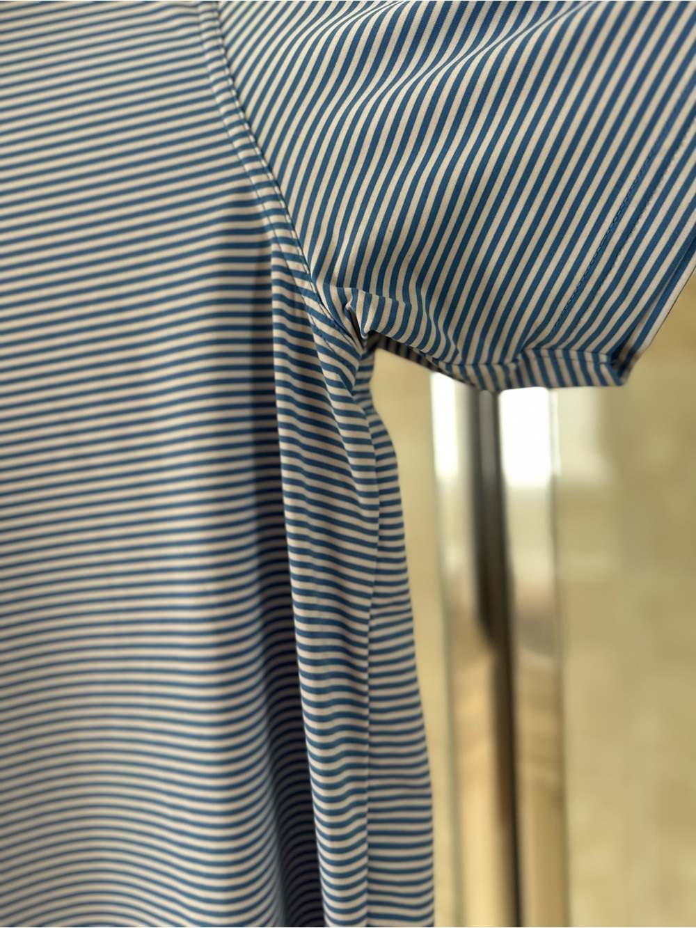 Vineyard Vines Light Blue & White Narrow Stripe Polo - Picture 4 of 5